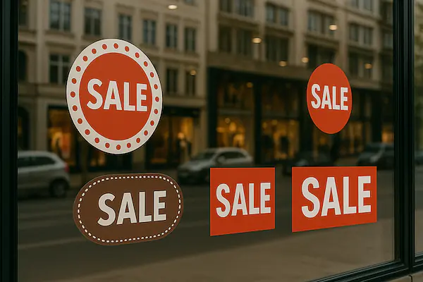 shopping window sale