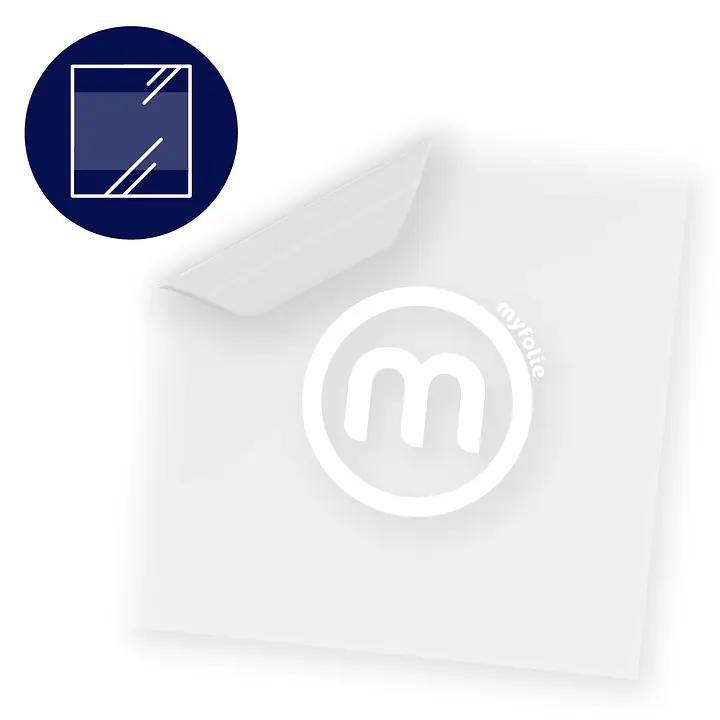 Weißdruck auf transparente monomere Klebefolie - Master