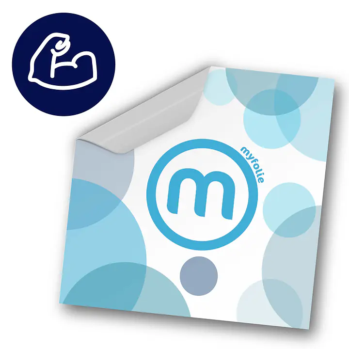 Stark haftende Klebefolie mit Digitaldruck - Master