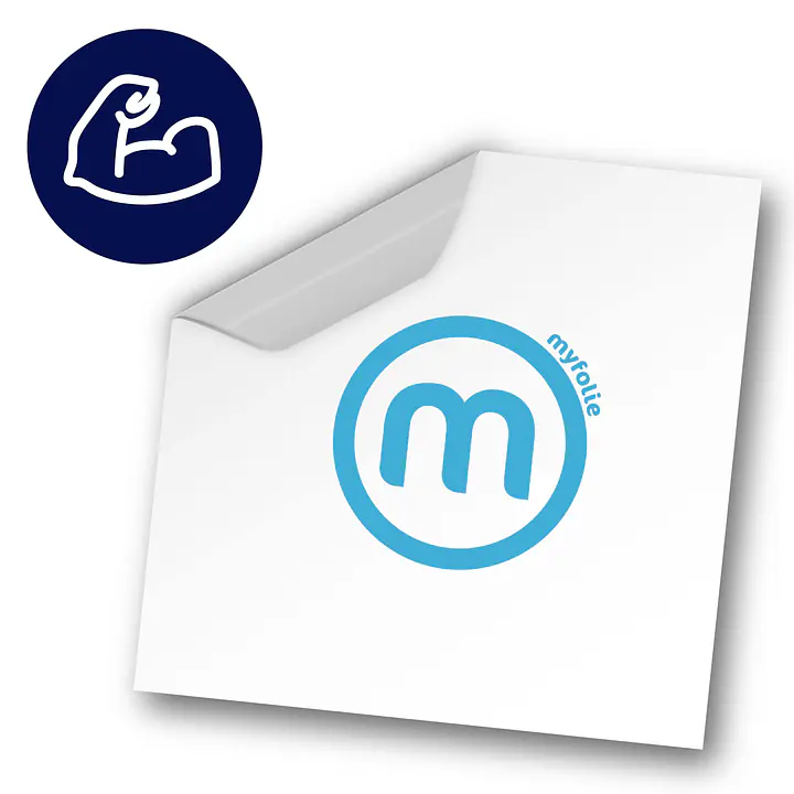 Stark haftende Klebefolie mit Digitaldruck - Master