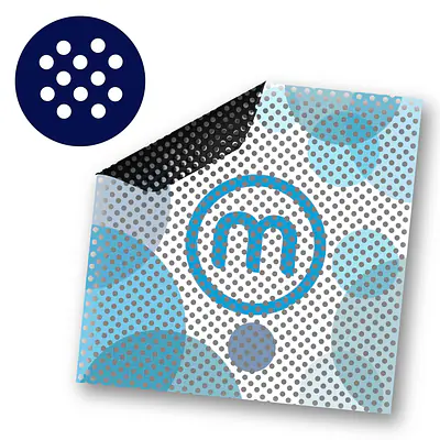Perforierte Klebefolie mit Digitaldruck secondary image