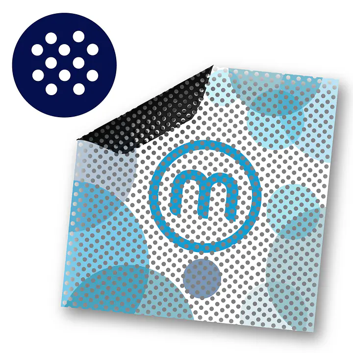 Perforierte Klebefolie mit Digitaldruck - Master