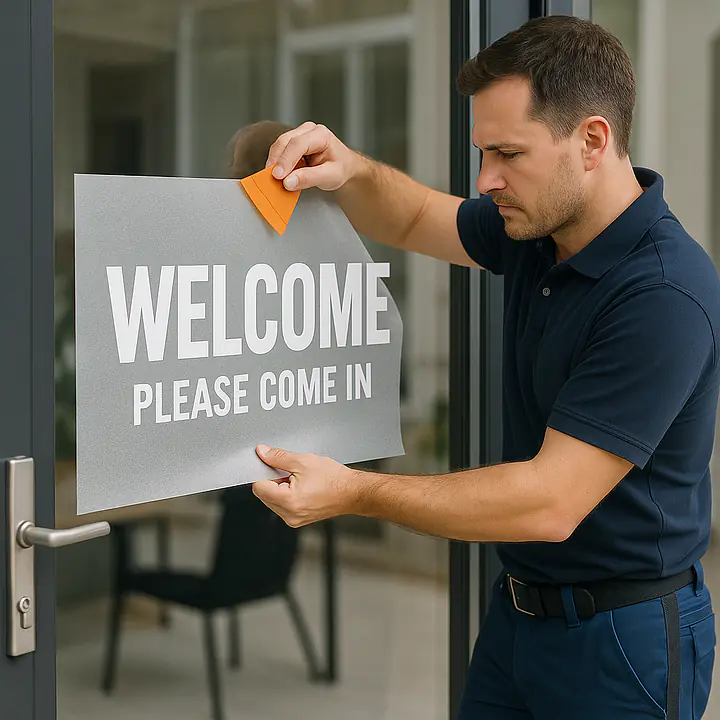 Klebeschrift für Schaufenster & Fenster - Master