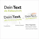 Klebeschrift für Schaufenster & Fenster - Master