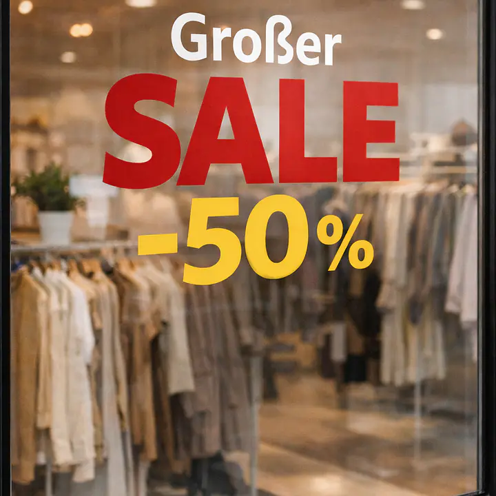 Klebeschrift für Schaufenster & Fenster - Master
