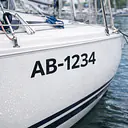 Bootskennzeichen als Klebeschrift - Master