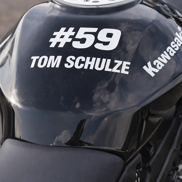 Motorrad Beschriftung als Klebeschrift - Master