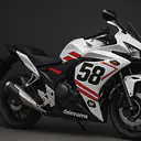 Motorrad Beschriftung als Klebeschrift - Master