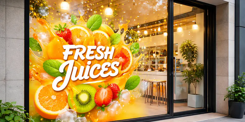 Klebefolie für das Schaufenster