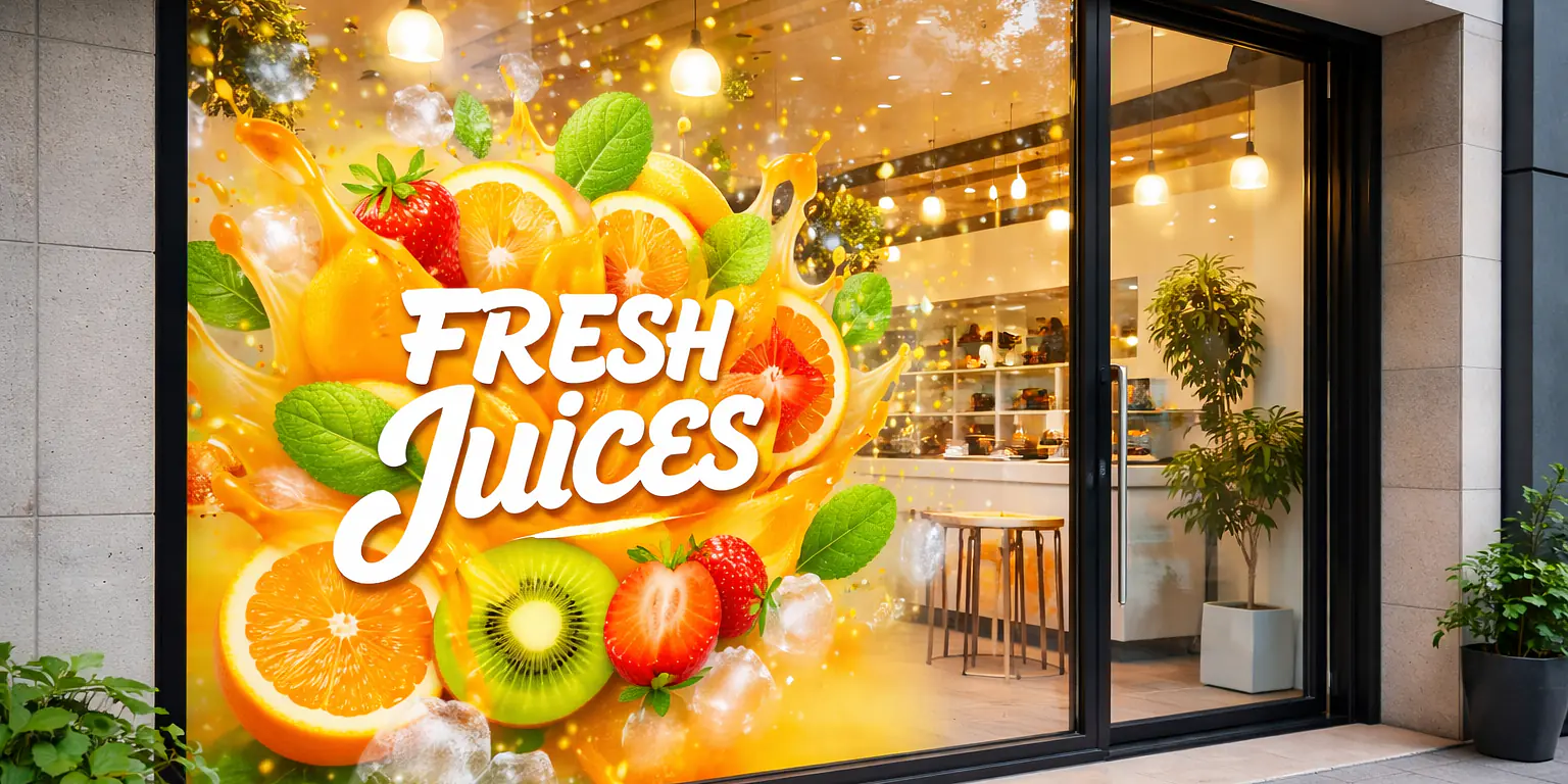 Klebefolie für das Schaufenster