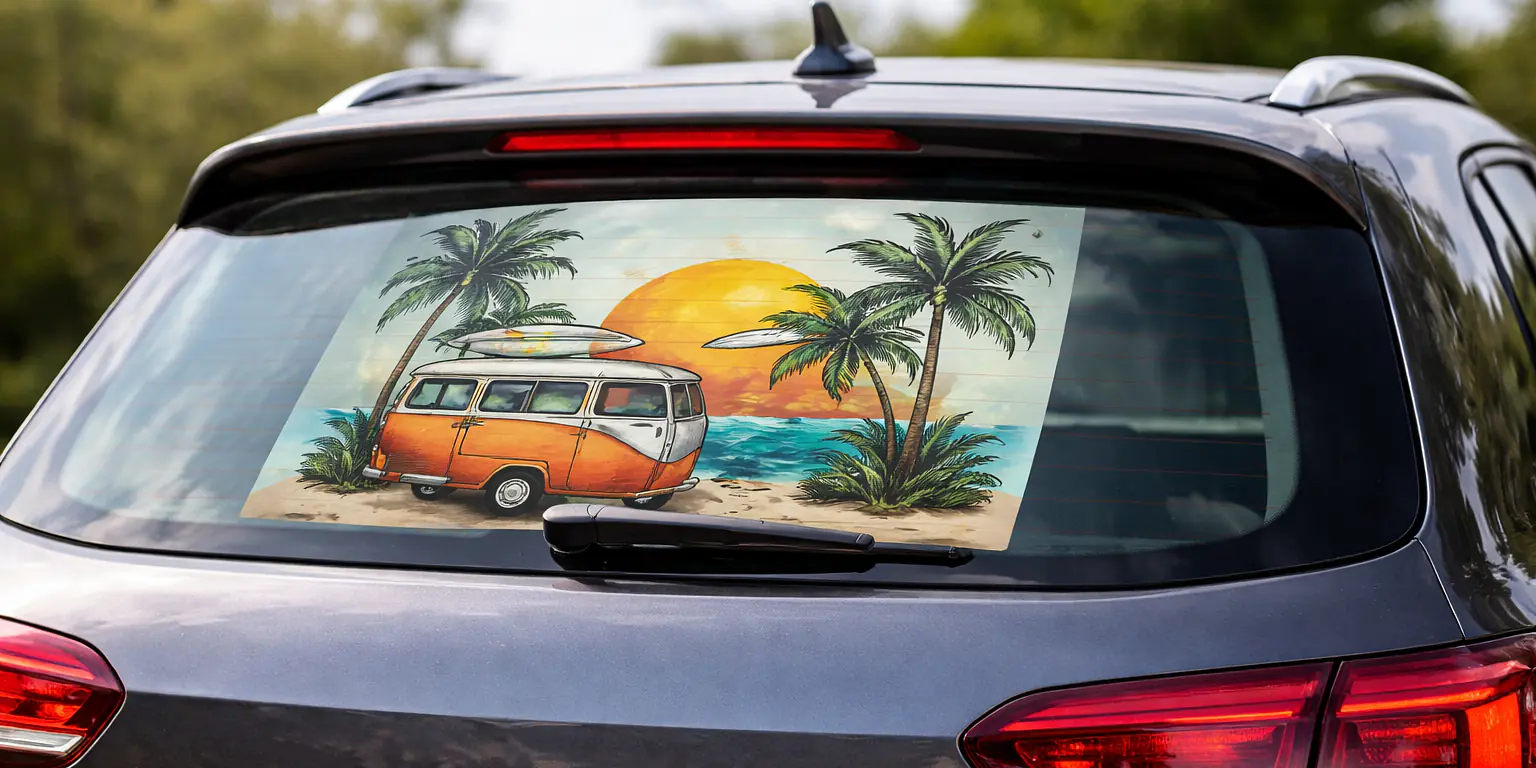 Aufkleber auf der Heckscheibe – Was musst Du beachten