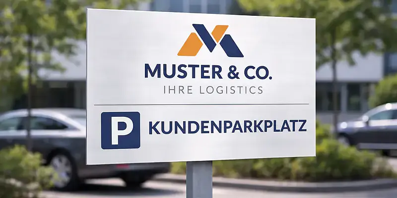 Außenwerbung mit Schildern