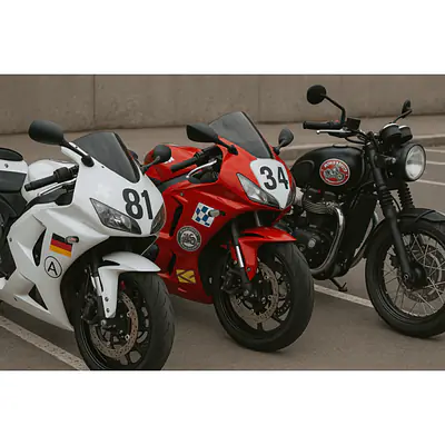 Motorrad Aufkleber mit Motivdruck secondary image