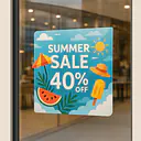 Logo or Design as Shop Window Sticker - Master