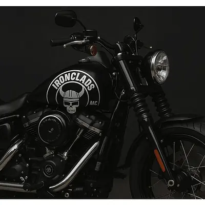 Motorrad Aufkleber mit Motivdruck primary image