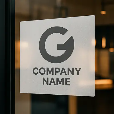 Milchglasfolie mit Logodruck secondary image