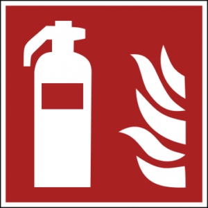 Sicherheitsaufkleber Feuerlöscher