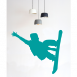 Klebefolie Snowboarder als Wandtatttoo