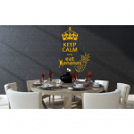 Spruch "Keep cal and eat (B)ananas" als Wandtattoo
